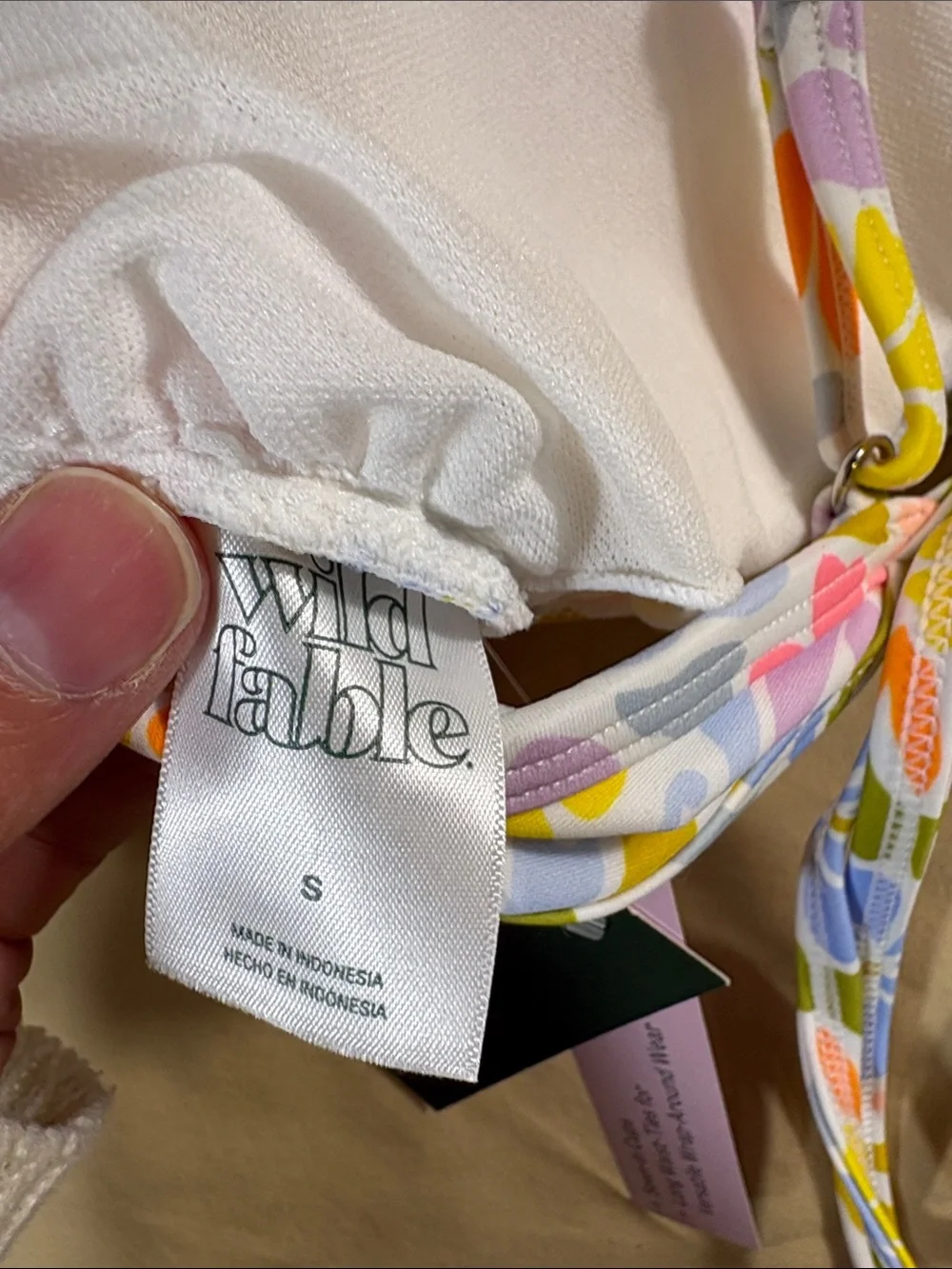 NWT Mixed Size Multicolor Floral Bralette‎ Bikini Set - Small Top/XS Bottom